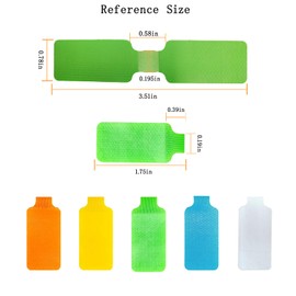 kisajar 20 Pcs 3.5in Cable Cord Labels Large Size,Writable Multi-Color Cord Cable Wire Identification Number Labels,Reuse Wrap Around Marking Tags(White, Orange, Yellow, Blue, Green 4 Pieces Each)