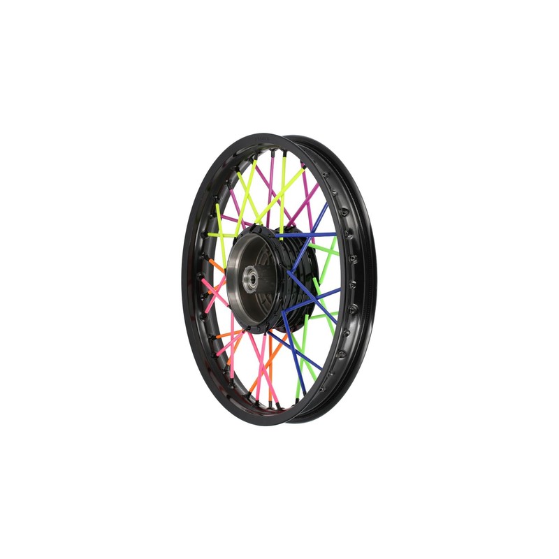 Set: 36x Spoke Covers Neon Pink, Spoke Guards, Length 180mm