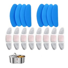 NPET Upgraded Design 8 Pack Replacement Filters for WF140 Pet Water Fountain Cat Water Dispenser（No Fountain)