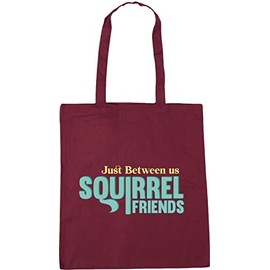 Hippowarehouse Just between us squirrel friends Tote Shopping Gym Beach Bag 42cm x38cm, 10 litres