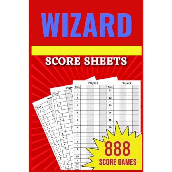 wizard score sheets: Wizard game Sheets: - Oversized Wizard Scorepads