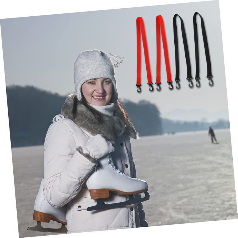 KOMBIUDA 4pcs Ski Boot Carrier Strap Durable Boot Leash with