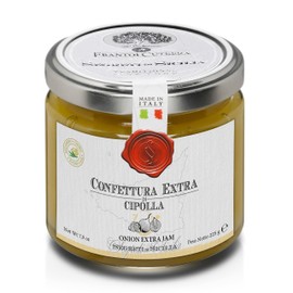 Frantoi Cutrera Sicilian Extra Onion Jam - Caramelized Onion Jam Pairs With Cheese and Savory Dishes, Italian Sweet Marmalade for Burgers, Steaks, and Pork, 7.9 ounce - Pack of 1