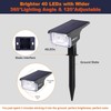 LEREKAM Solar Spot Lights Outdoor, IP65 Waterproof 40 LEDs Solar