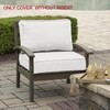 All Smiles White Outdoor Deep Seat Cushion Covers 28x28 Set