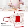 Kids Apron, Red Strawberry Printed Children Apron with Adjustable Neck