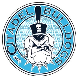 Craftique Citadel Bulldogs Decal (CITADEL BULLDOGS DECAL (3",4",6",12"), 6 in)