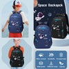 Space Childrens Backpack for Boys School, Multi-Pocket Boys School Bags