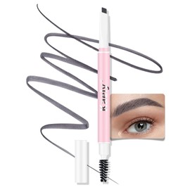 AMY'S DIARY Eyebrow Pencil Retractable Definer, DARK GRAY Dual-Sided Brow Brush, Fine Tip, Shapes, Defines, Fills Brow Makeup Flapiz Para Cejasills (02#DARK GRAY)