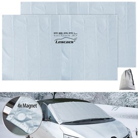 Lescars Set of 2 2 in 1 Universal Windscreen Covers Magnetic Fixing