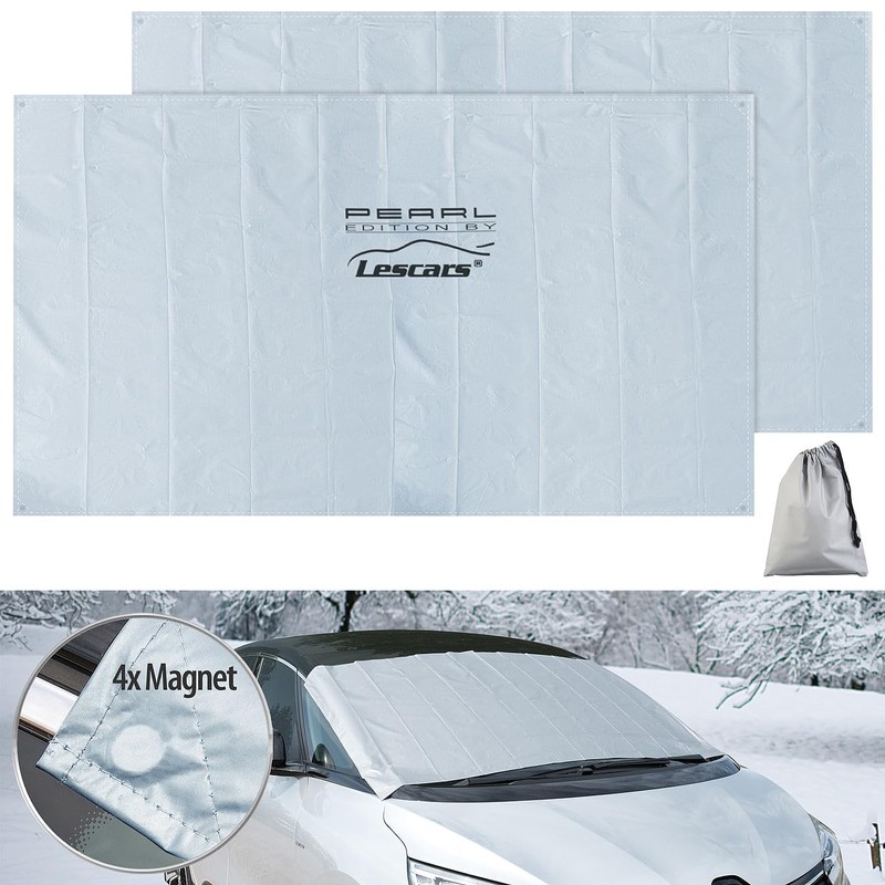 Lescars Set of 2 2 in 1 Universal Windscreen Covers