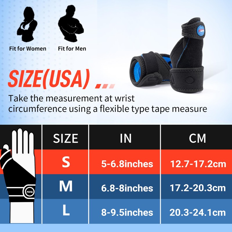 FEATOL 2 Pack Thumb Brace for De Quervains Tenosynovitis, Thumb