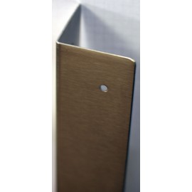 Stainless Steel Corner Guard, 1" X 1" X 48" with Mounting Holes, No Wings