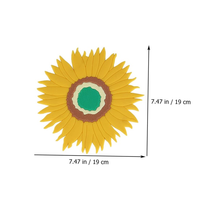 iplusmile Placemats for Dining Table 2pcs Heat Resistant Mats Sunflower