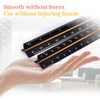 Solid Aluminum Triangular Architect Scale Ruler Set 4pcs, 3-Colors-Groove Architectural