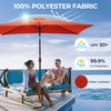 SUNVIVI OUTDOOR 6.5 x 10 Ft Rectangular Patio Umbrella Aluminum