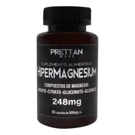Hipermagnesio Glicinato Citrato Gluconato Prettan 500mg 60c