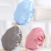 Gorros de Baño 3 Paquetes,Gorros de baño impermeable satinado para