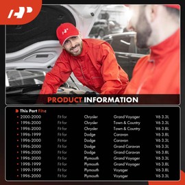 A-Premium A/C Compressor with Clutch Compatible with Dodge Grand Caravan, Chrysler Town & Country, Plymouth Grand Voyager, 3.3L 3.8L