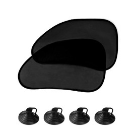 QWORK® 2 piece car sunshade with suction cup, car sun visor, car window sunshade, blocks harmful UV, Front seat window, 65cm x 38cm