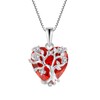 FJ Tree of Life Necklace Women's 925 Sterling Silver Heart