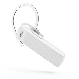 Hama Mono Bluetooth Headset (Multipoint, für zwei Geräte, Sprachsteuerung, Berührungssteuerung, Headset mit Mikrofon, kabellos, einseitig, in ear, abnehmbare Ohrbügel, Ohrpolster, wireless) weiß