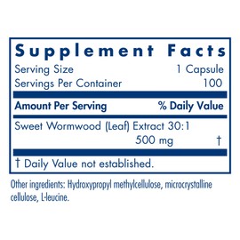 Allergy Research Group - Artemisia - Sweet Wormwood Extract - 100 Vegetarian Capsules