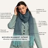Humble Hilo Woven Chunky Scarf Cocoon with Fringe (Grey Leopard