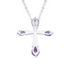Bridal Christian Religious Simulated Gemstone Purple Amethyst Cubic Zirconia AAA