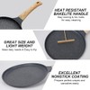 Nonstick Granite Crepe Pan, 10 Inch Flat Dosa Tawa Griddle