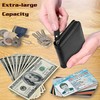 RFID Wallet for Men Leather Zip Wallet Bifold Card Holder