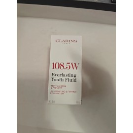 Clarins Everlasting Youth Fluid Foundation Shade 108.5W NEW WITH BOX 1floz