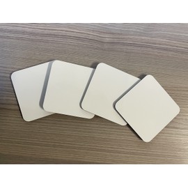 12 x MDF Blank Sublimation Coasters Cork Backed - 9cm x 9cm White Blanks Square