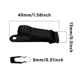 Runseaway 20Pcs 1.58"x0.5" Metal Mini Clamps, Mini Spring Clamp Crocodile Alligator Clips for Wire, Photo, Curtain, Crafts, Smooth Jaw, Black