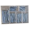 Galvanised Steel Pegs – 165 Piece Nail Assortment. Length: 50/35/25