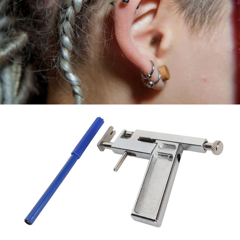 Ear Piercing Tool Stainless Steel Reusable Marker Mirror Ear Piercing