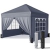 Driftalia 10x10 Pop Up Canopy with Sidewalls, Outdoor Instant Canopy
