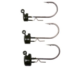 Ned Head Jig Head 1/0 Hook 1/8 4 pcs (Black) 3488 One Size