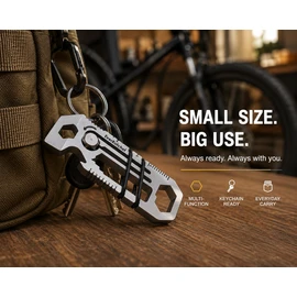 Keychain Multitool for Quick Repairs – Stainless Steel Mini Wrench & Screwdriver for Everyday Carry
