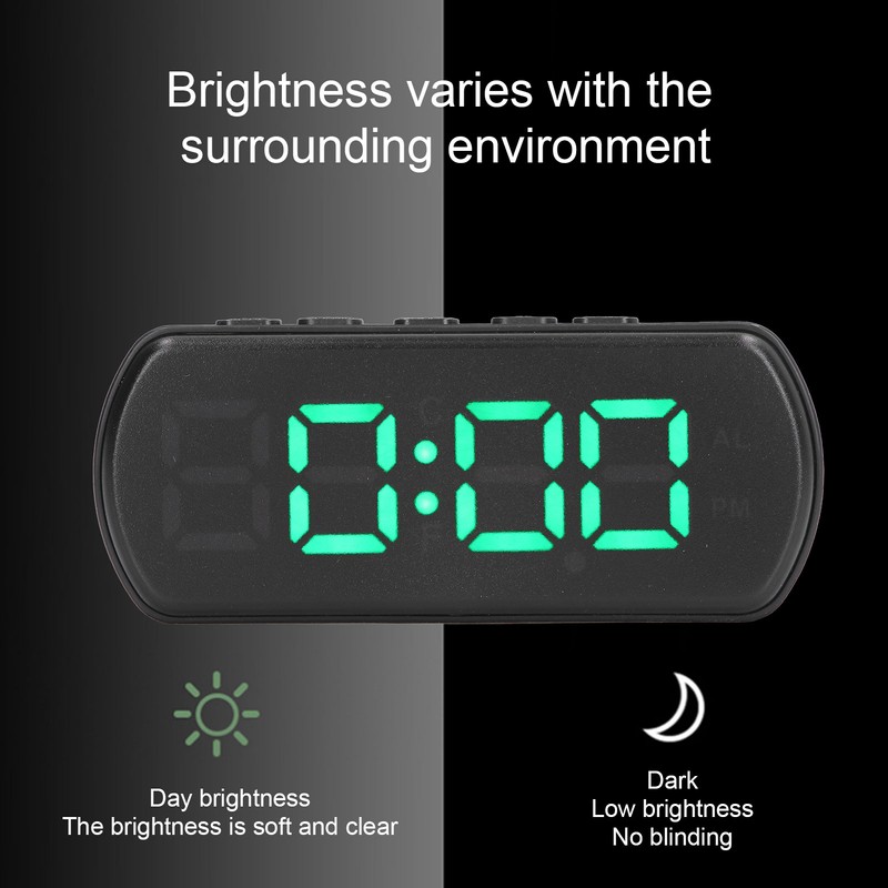 Digital Alarm Clocks Snooze Temperature 12 24Hr Small Electronic Desk