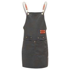 PTJJXA Barbecue Apron for Men Women Waterproof Apron with 4 Pockets and Cross Back Cooking Apron Men Women Adjustable Work Apron Restaurant Cafe Kitchen Apron for Gardening Painting, gray