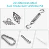 HOMPER Awning Attachment Set, Heavy Duty Sun Shade Sail Stainless