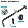 12 Inch Shower Arm with Flange,Stainless Steel 90 Degree Rain
