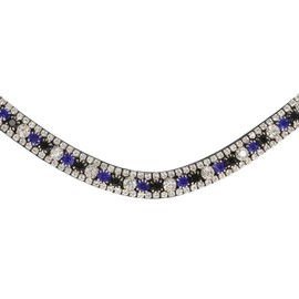 Lumiere Equestrian Blue Crystal browband Black Full