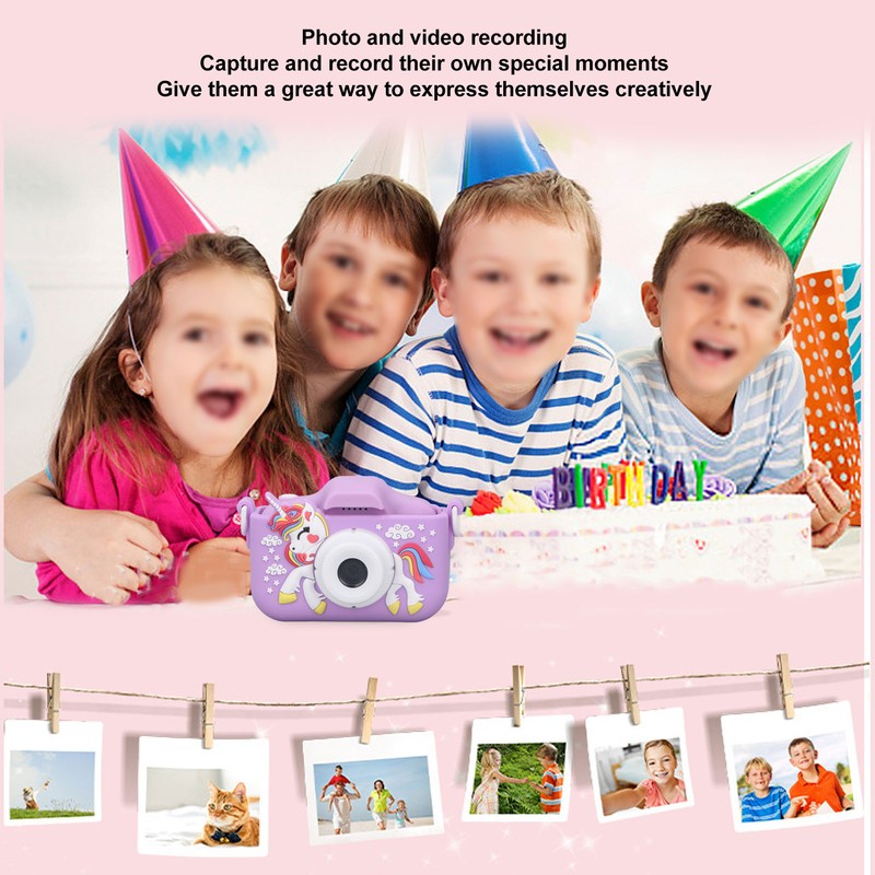 Kids Camera Toys Digital Photo Video Recording Camcorder Cute Cartoon