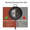 Wrought Iron Flat Bottom Wok with Glass Lid – Detachable