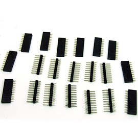 POPESQ® #A1999 Female Header and Pin Header Kit 2.54 mm 10-Pin Straight Pack of 10