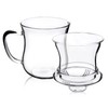CNGLASS Glass Tea Cup with Removable Infuser and Lid,10oz Thickened