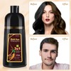 Bablabear Brown Hair Dye Shampoo for Gray Hair Coverage,Instant Hair