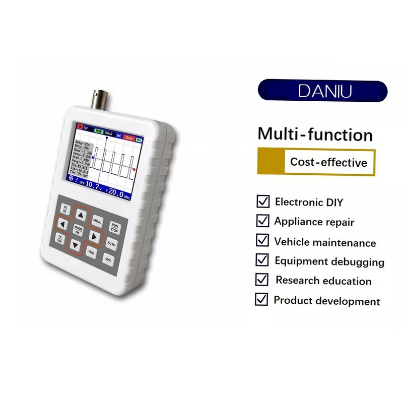Digital Oscilloscope Handheld Oscilloscope Mini Size Oscilloscope with 5M Bandwidth